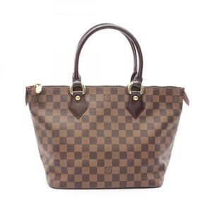 LOUIS VUITTON Brown Damier Leather Tote Bag